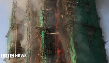 Hong Kong fire: At least four killed as major fire engulfs apartment blocks