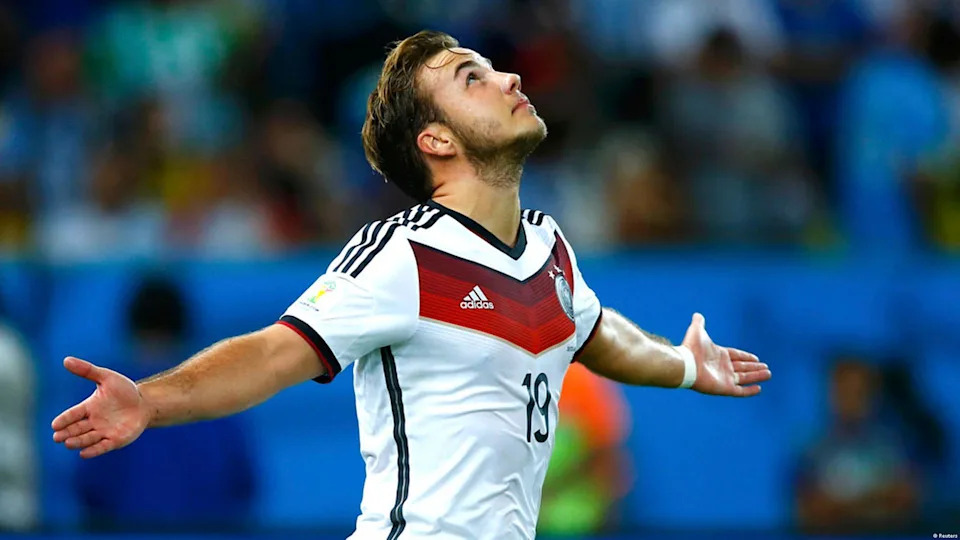 World Cup winner - The 2014 jersey was inspired by the one Germany wore in in the 1990 World Cup in Italy. Apparently the three shades of red are meant to represent the black red and gold of the German flag. Instead of the traditional black shorts Germany went with white. Mario Götze will be forever held dearly in German fans' hearts for his winning goal in extra time of the final against Argentina.<span class="copyright">Reuters</span>