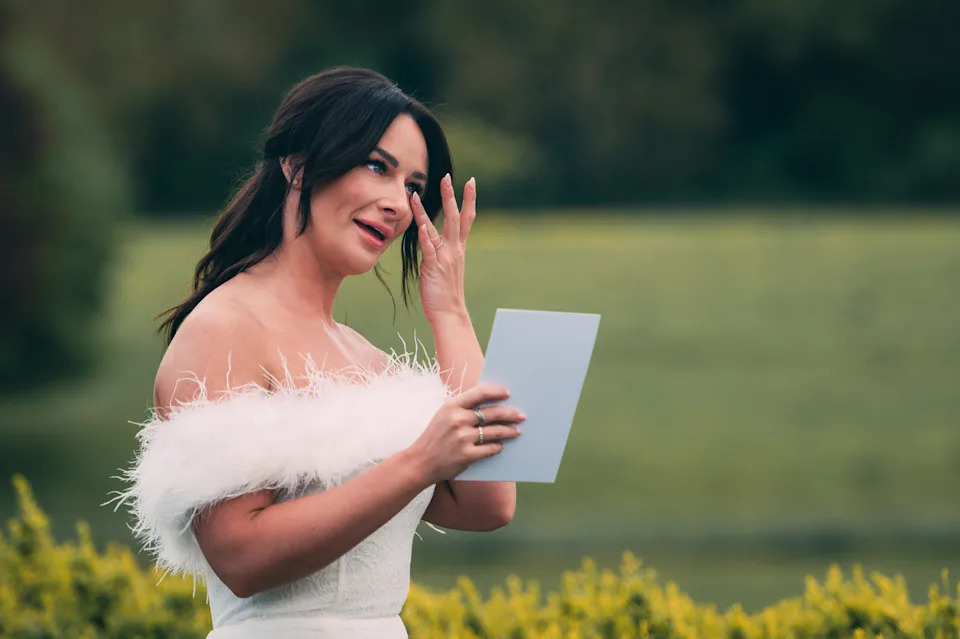 Rebecca in tears at the Married At First Sight UK vow renewals