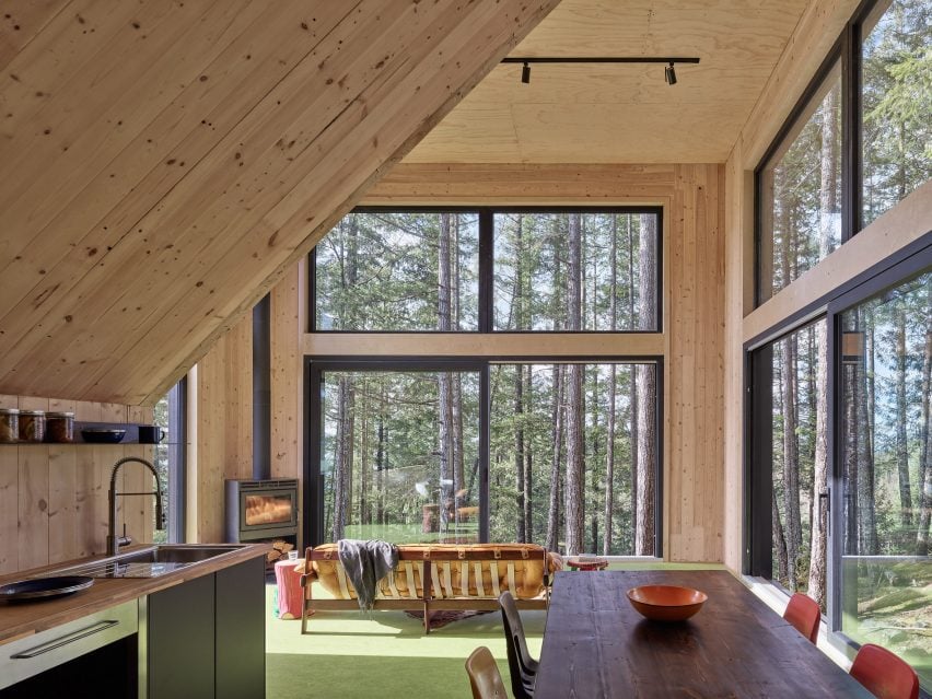 Ground level clad with timber