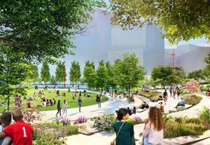 CGI of Manor Square in Smithfield, Birmingham. Taken from planning application\\\'s design and access statement. 