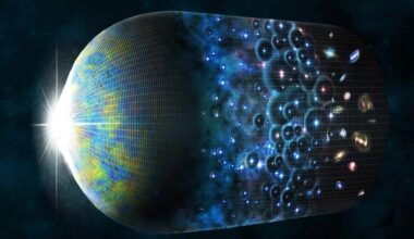 An illustration of the cosmos beginning with the Big Bang, expanding, but decelerating over time. Credit: M. Weiss/CfA