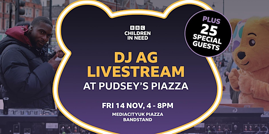 children in need dj ag livestream poster