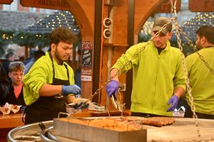 Staff were busy working in the different stalls