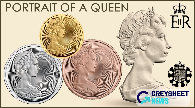 enlarged image for United Kingdom. Graceful Machin Effigy of Queen Elizabeth II features on New Gold and Silver Proof Coins