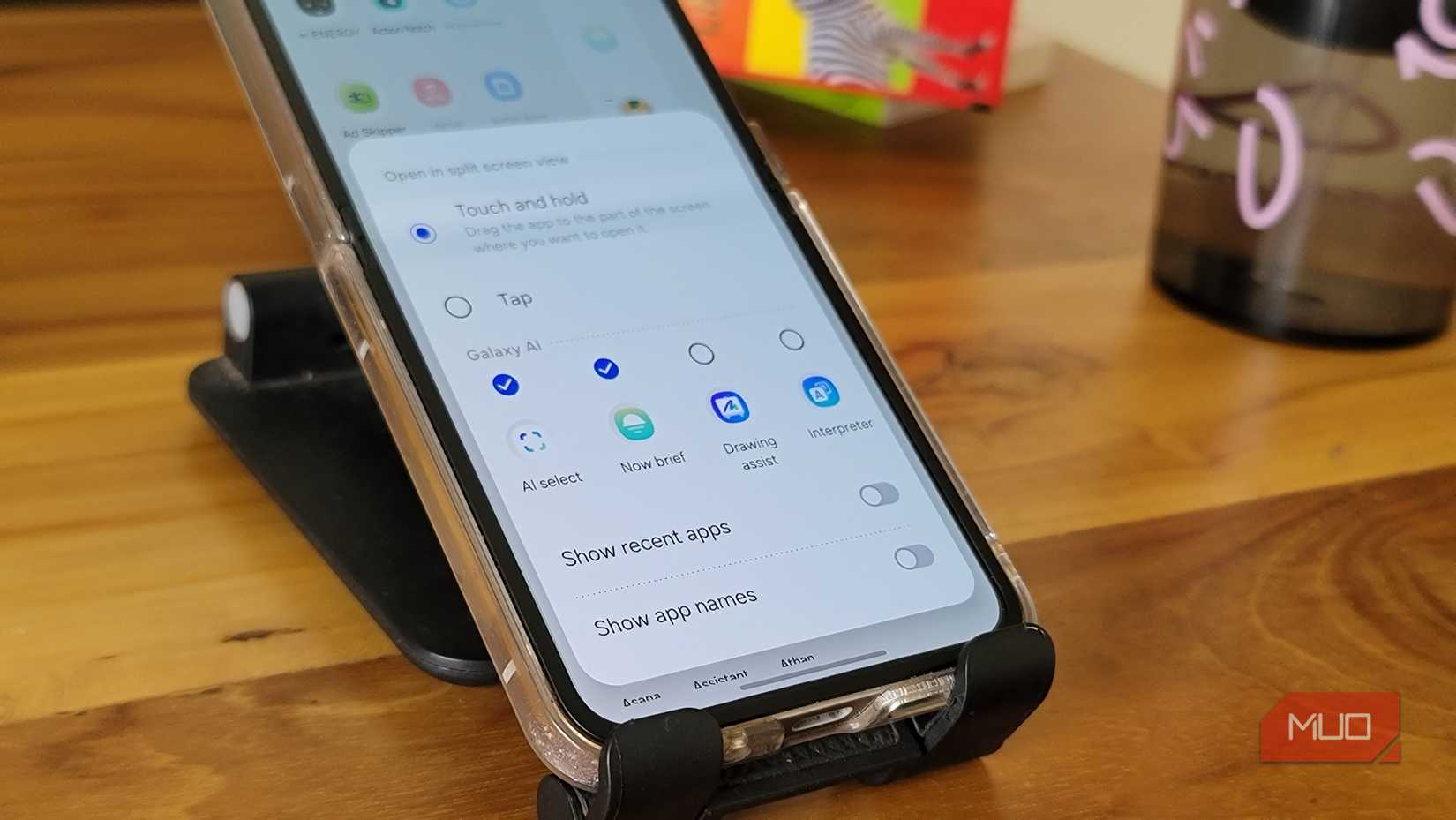 Edge Panel settings open in Samsung Galaxy Z Flip 6