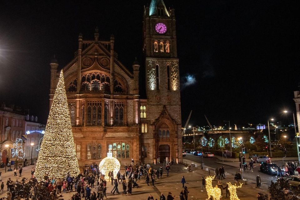 The Christmas tree at Guildhall Square