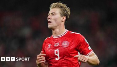 Denmark striker Rasmus Hojlund