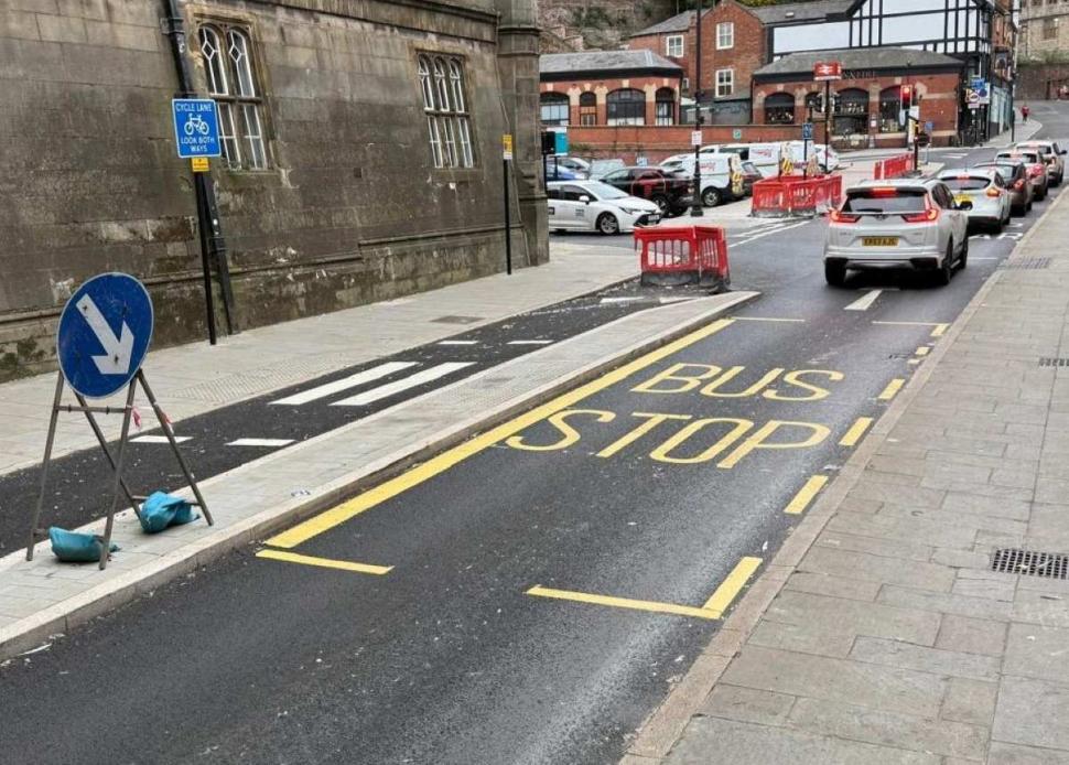 Shrewsbury floating bus stop