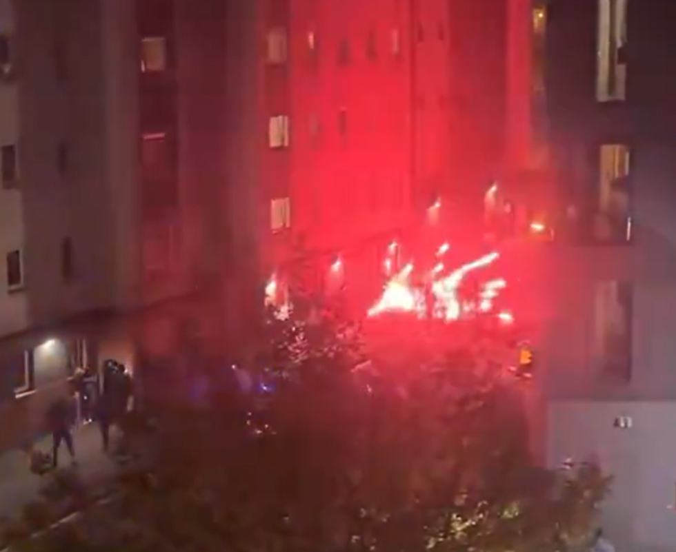 Footage of the unrest