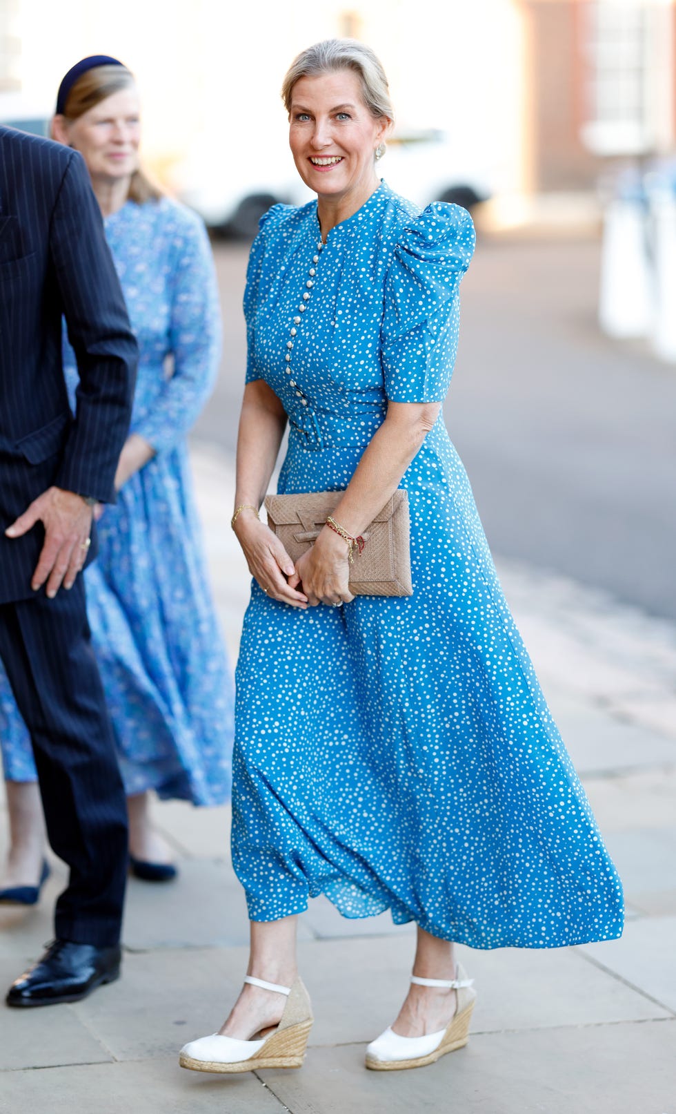 london, united kingdom april 29: (embargoed for publication in uk newspapers until 24 hours after create date and time) sophie, duchess of edinburgh arrives to meet chelsea pensioners and take part in a bingo night at the royal hospital chelsea on april 29, 2025 in london, england. (photo by max mumby/indigo/getty images)