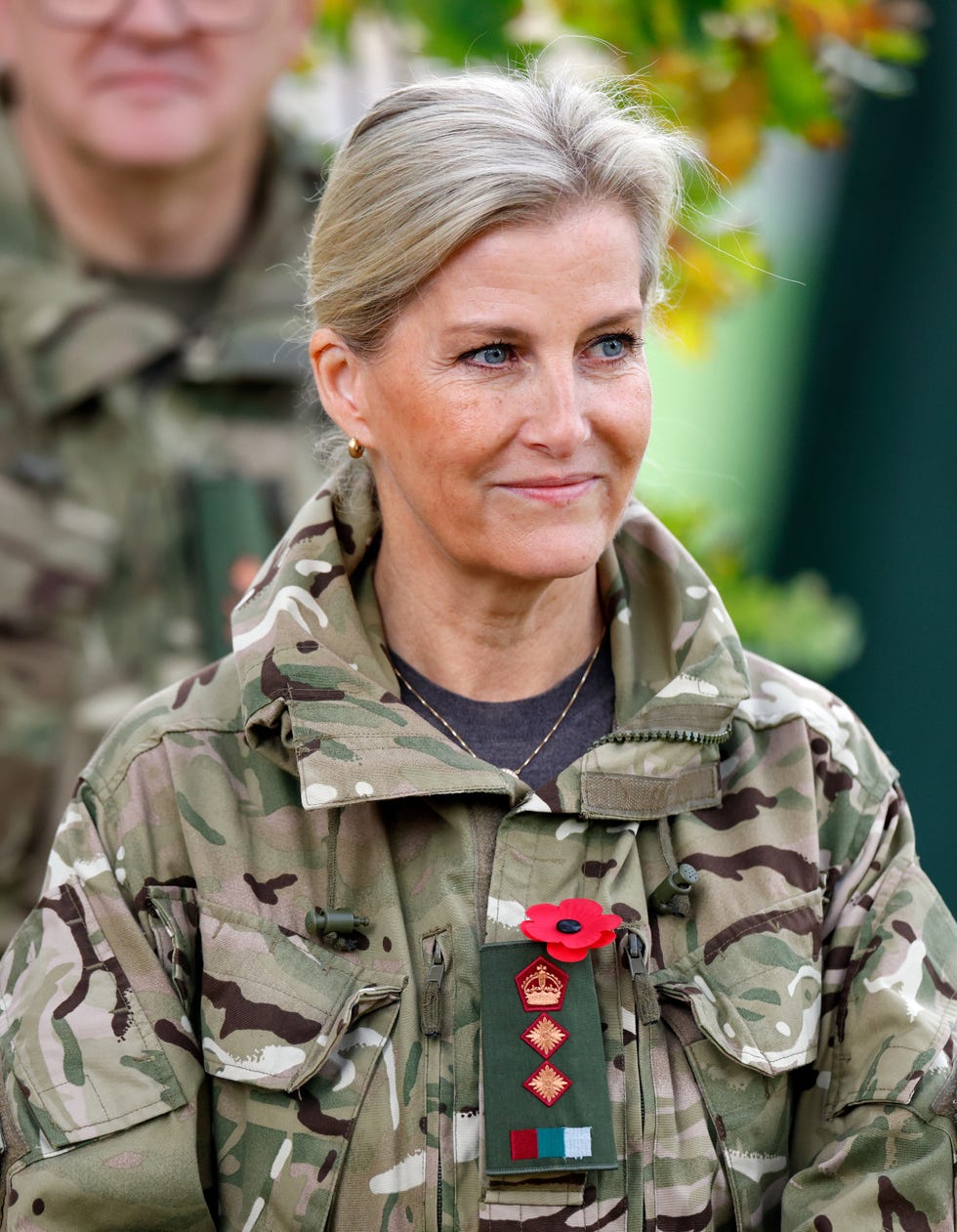 camberley, united kingdom november 05: (embargoed for publication in uk newspapers until 24 hours after create date and time) sophie, duchess of edinburgh attends the duchess of edinburgh cup competition at the royal military academy sandhurst on november 5, 2025 in camberley, england. the duchess of edinburgh cup is an annual inter services competition, hosted this year by the royal army medical service (rams) at the royal military academy sandhurst (rmas), which sees teams from regiments of the army, royal navy and raf (of which the duchess of edinburgh is royal colonel, colonel in chief or holds an honorary appointment) participate in a series of competitive events to facilitate developing bonds of friendship, mutual understanding, and esprit de corps. (photo by max mumby/indigo/getty images) camberley, united kingdom november 05: (embargoed for publication in uk newspapers until 24 hours after create date and time) sophie, duchess of edinburgh attends the duchess of edinburgh cup competition at the royal military academy sandhurst on november 5, 2025 in camberley, england. the duchess of edinburgh cup is an annual inter services competition, hosted this year by the royal army medical service (rams) at the royal military academy sandhurst (rmas), which sees teams from regiments of the army, royal navy and raf (of which the duchess of edinburgh is royal colonel, colonel in chief or holds an honorary appointment) participate in a series of competitive events to facilitate developing bonds of friendship, mutual understanding, and esprit de corps. (photo by max mumby/indigo/getty images)