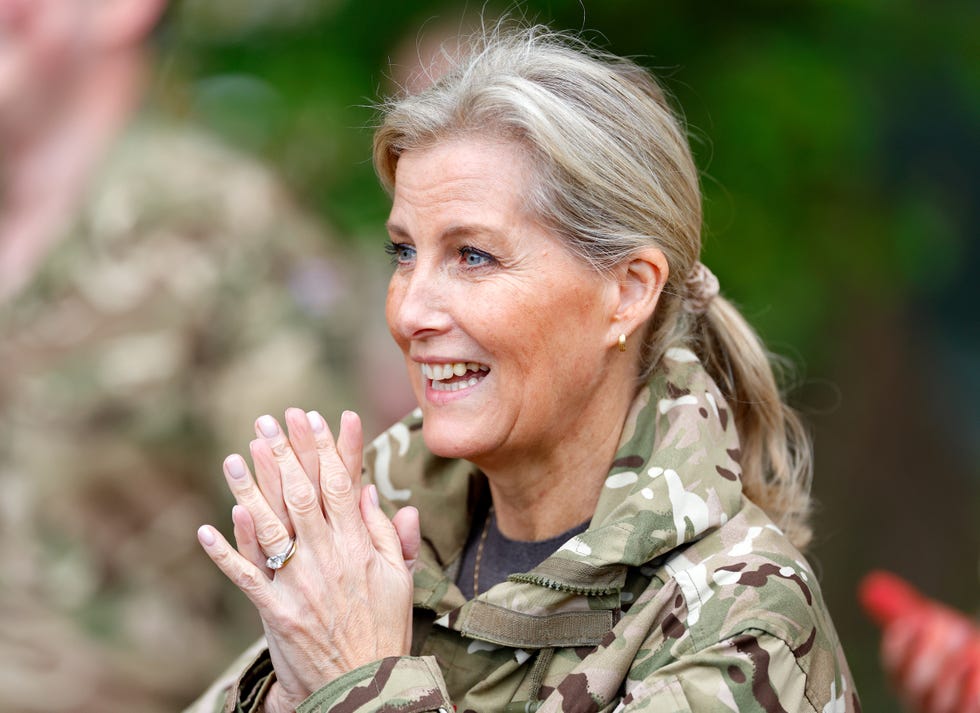 camberley, united kingdom november 05: (embargoed for publication in uk newspapers until 24 hours after create date and time) sophie, duchess of edinburgh attends the duchess of edinburgh cup competition at the royal military academy sandhurst on november 5, 2025 in camberley, england. the duchess of edinburgh cup is an annual inter services competition, hosted this year by the royal army medical service (rams) at the royal military academy sandhurst (rmas), which sees teams from regiments of the army, royal navy and raf (of which the duchess of edinburgh is royal colonel, colonel in chief or holds an honorary appointment) participate in a series of competitive events to facilitate developing bonds of friendship, mutual understanding, and esprit de corps. (photo by max mumby/indigo/getty images) camberley, united kingdom november 05: (embargoed for publication in uk newspapers until 24 hours after create date and time) sophie, duchess of edinburgh attends the duchess of edinburgh cup competition at the royal military academy sandhurst on november 5, 2025 in camberley, england. the duchess of edinburgh cup is an annual inter services competition, hosted this year by the royal army medical service (rams) at the royal military academy sandhurst (rmas), which sees teams from regiments of the army, royal navy and raf (of which the duchess of edinburgh is royal colonel, colonel in chief or holds an honorary appointment) participate in a series of competitive events to facilitate developing bonds of friendship, mutual understanding, and esprit de corps. (photo by max mumby/indigo/getty images)
