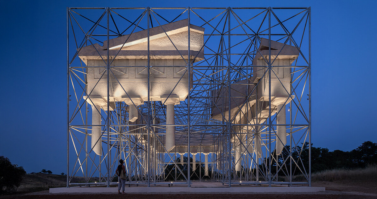 gijs van vaerenbergh suspends temple remains in italy