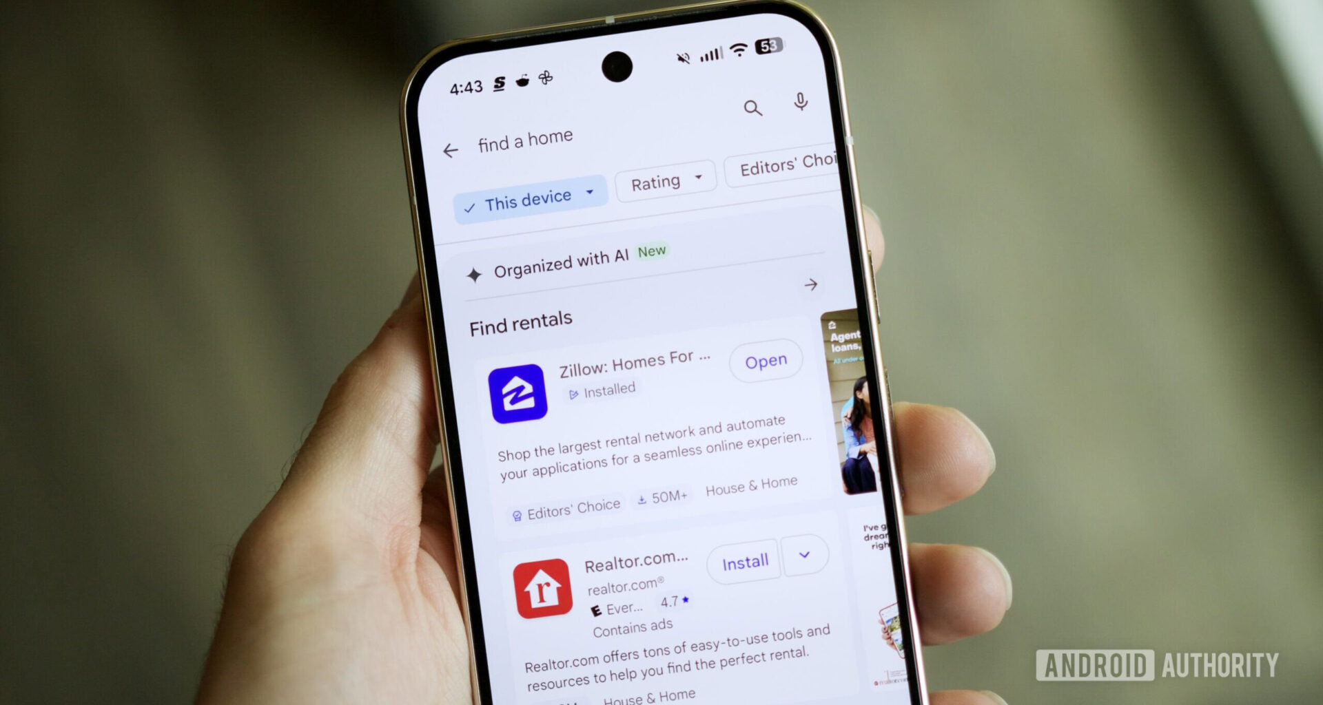 Guided Search result in the Play Store.