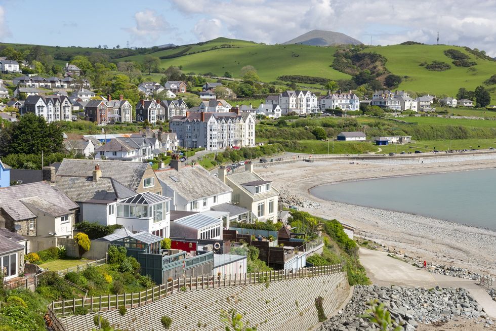 Houses in Criccieth, Lleyn Peninsula, North Wales