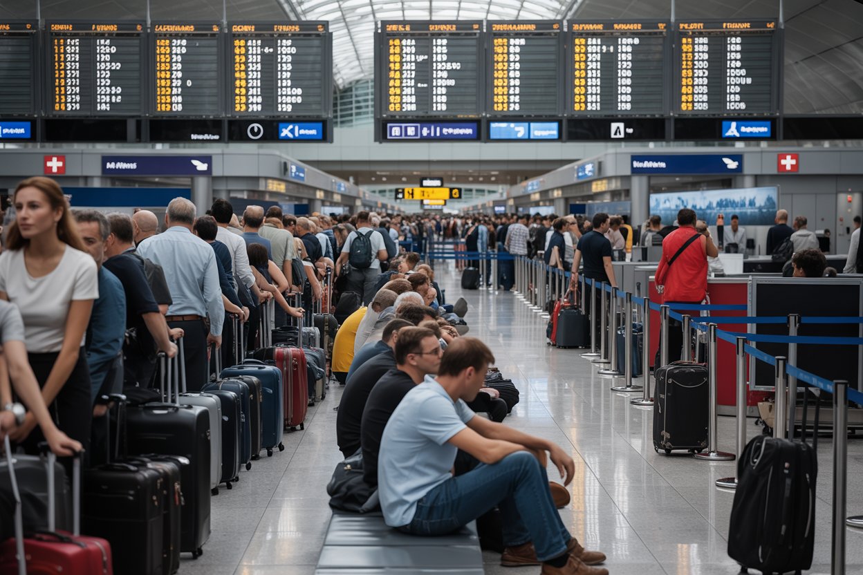 Travel turmoil hits europe, including switzerland, ireland, germany, netherlands, uk, france, as swiss, emerald, lufthansa, klm, british airways, air france face 48 flight cancellations and 958 delays across zurich, dublin, frankfurt, amsterdam, london, paris, and more