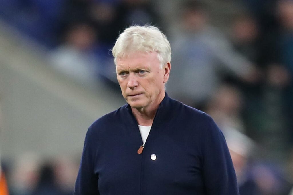 Everton manager David Moyes looking unimpressed