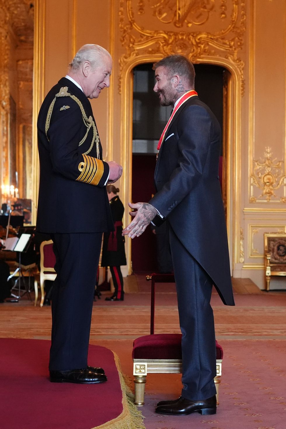 King Charles and David Beckham