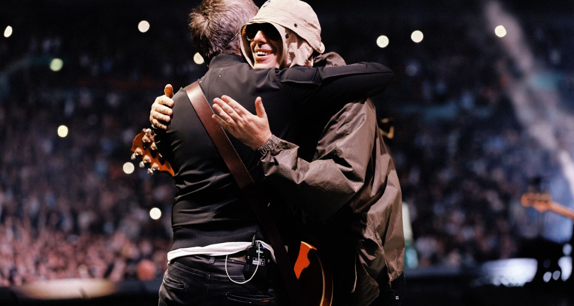 Watch Noel and Liam Gallagher's final hug of the Oasis reunion tour as Bonehead celebrates "the best year of my life"