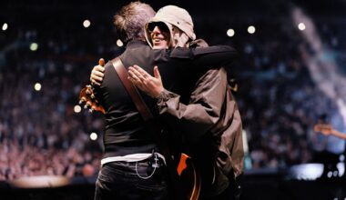 Watch Noel and Liam Gallagher's final hug of the Oasis reunion tour as Bonehead celebrates "the best year of my life"