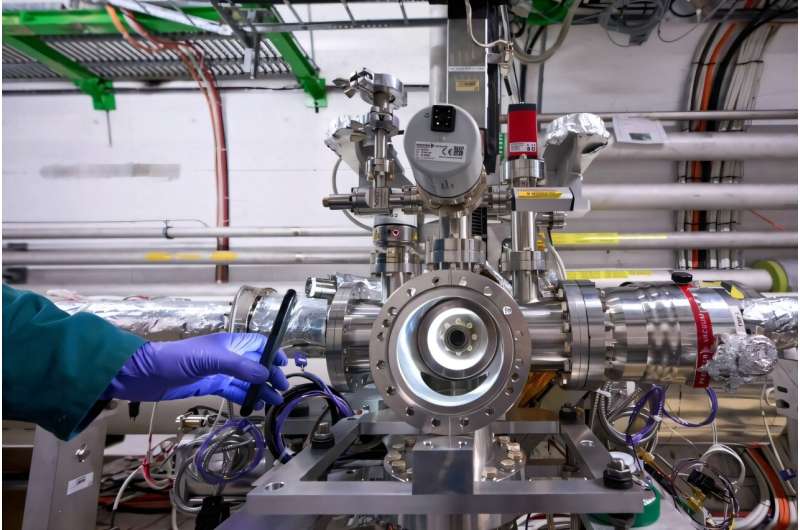 The installed Beam Gas Curtain on the LHC. Credit: CERN / Maximilien Brice Liverpool-developed monitor now operational in the Large Hadron Collider - University of Liverpool News