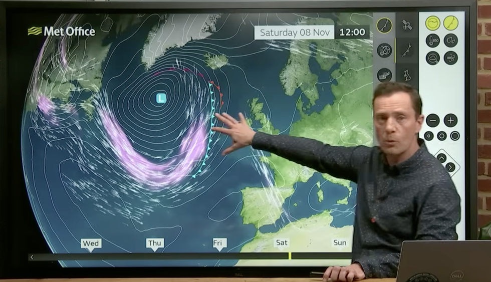Met Office meteorologist Alex Deakin