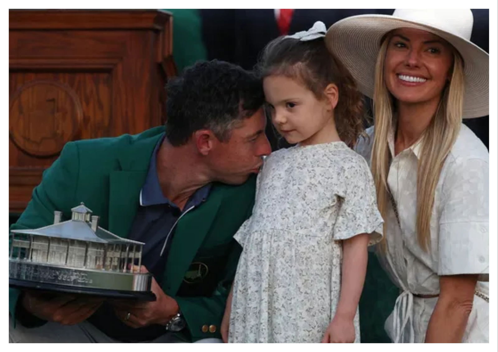 McIlroy with daughter Poppy and wife Erica