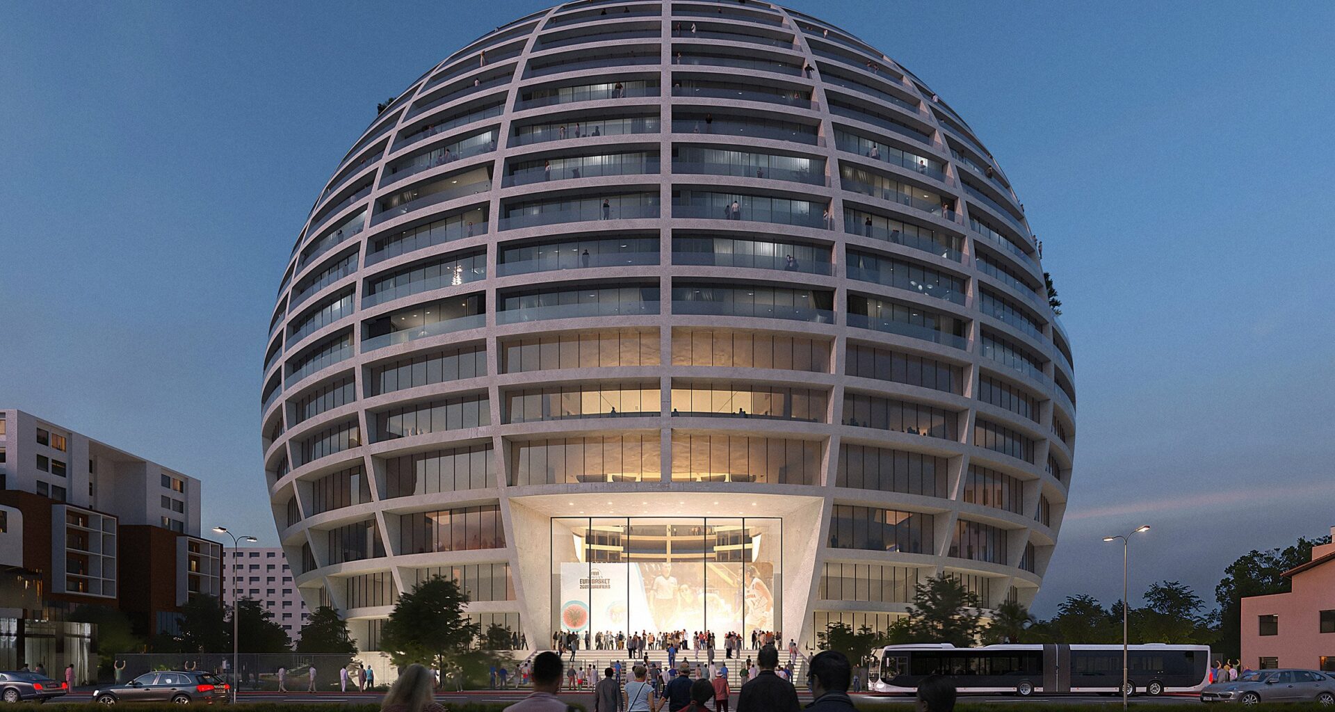 MVRDV designs giant sphere for sports arena in Tirana