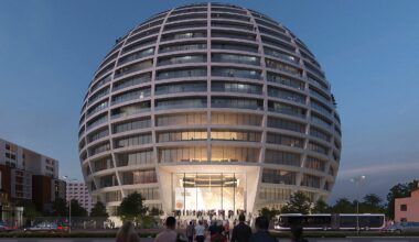 MVRDV designs giant sphere for sports arena in Tirana