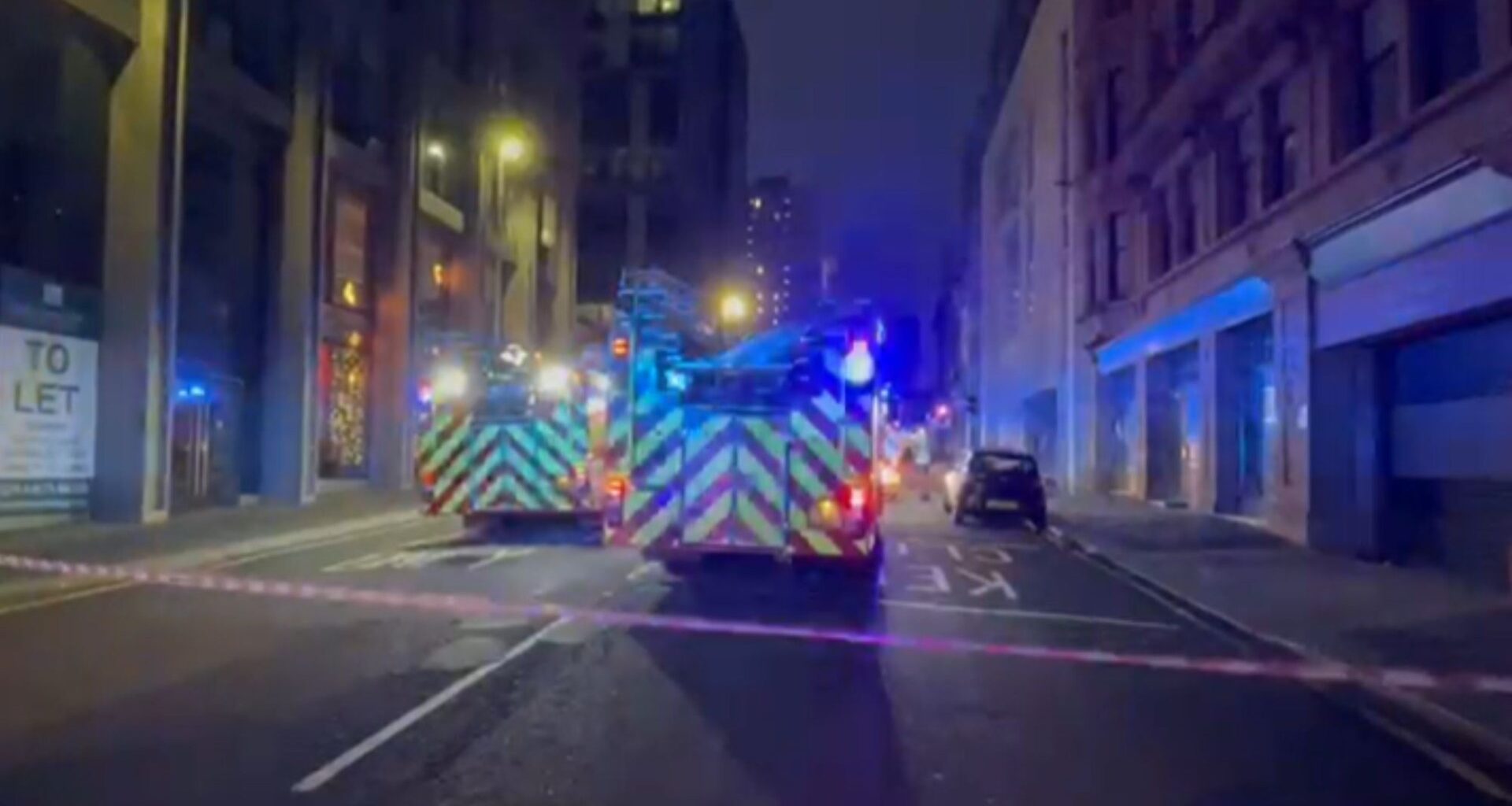 Glasgow city centre street sealed off after major fire as witnesses report 'explosions' going off
