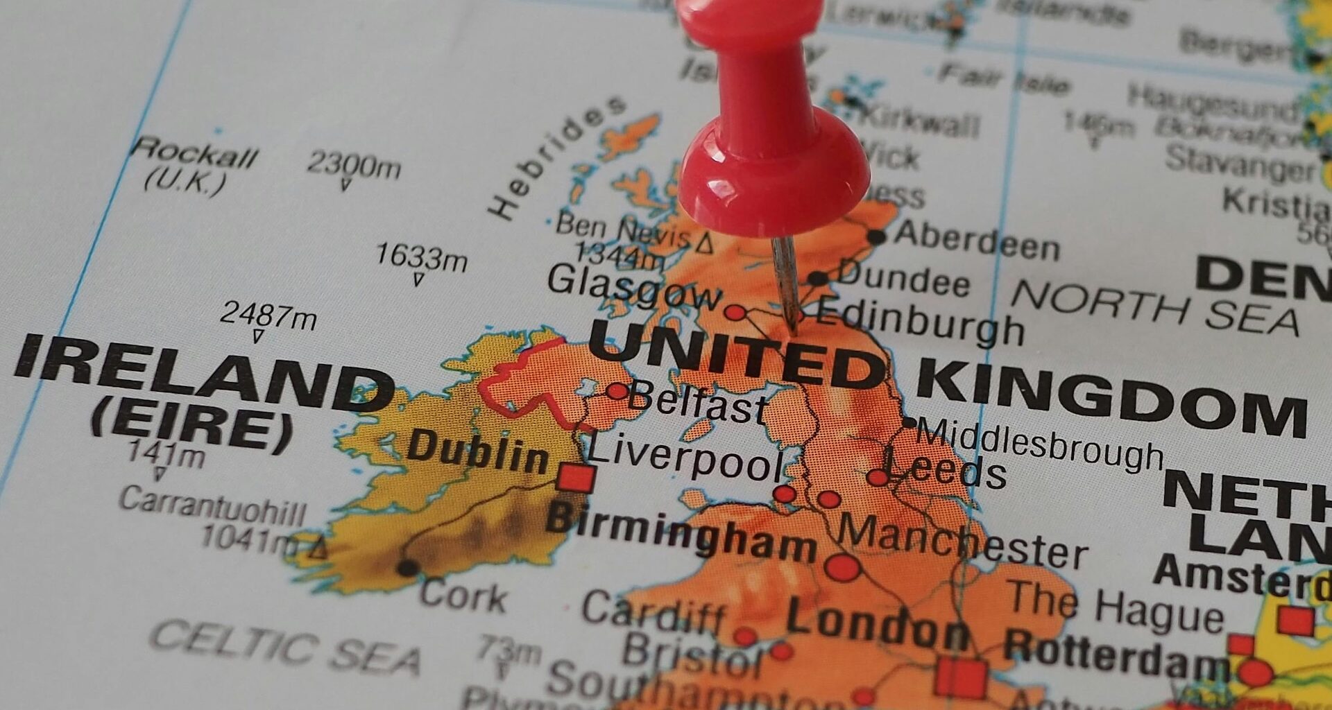 map of united kingdom and ireland