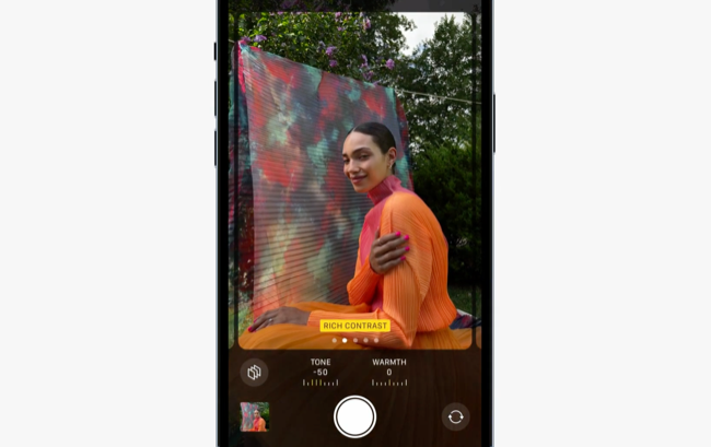 Photographic Styles on iPhone 13.