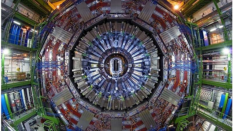 The CMS detector is one of the two large-scale experiments happening at the Large Hadron Collider (LHC) headquartered in Geneva, Switzerland. Credit: CERN Physicist discusses the Higgs boson and whether it might change the fate of the universe