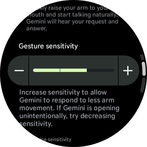 Gemini Gesture sensitivity on Pixel Watch 4