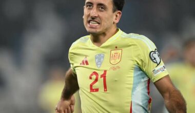 Spain's Mikel Oyarzabal scored his side's fourth goal in the World Cup qualifier against Georgia. Photo: AP PHOTO