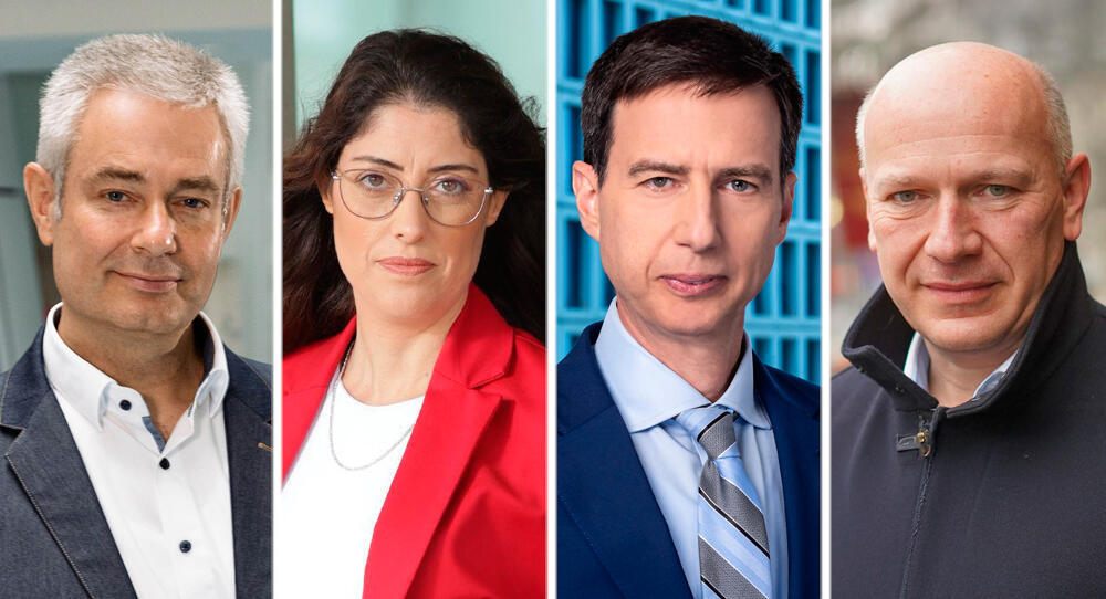 From left: Dr. Nikolai Ardey, Hilla Haddad Chmelnik, Hanan Friedman, Kai Wegner. מימין קאי וגנר חנן פרידמן הילה חדד חמלניק ד"ר ניקולאי ארדי ועידת ברלין 2025