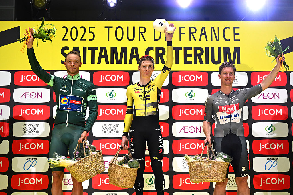 Riders during the 2025 Tour de France Saitama Criterium