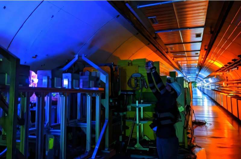 The Fireball experiment installed in the HiRadMat irradiation area. Credit: Gianluca Gregori Scientists recreate cosmic "fireballs" to probe mystery of missing gamma rays