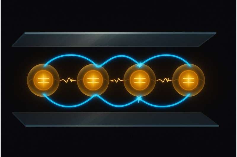 AI illustration of the proposed experiment—Time-Resolved and Superradiantly Amplified Unruh Effect. Credit: Navdeep Arya Scientists turn the faint quantum "glow" of empty space into a measurable flash