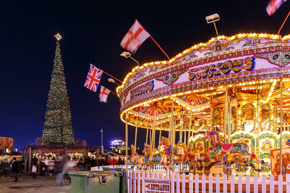 The carousel at Winter Wonderland