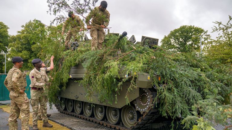 The Ajax was demonstrated during this year's British Army Expo. Pic: PA