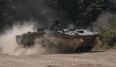 The Ajax - long delayed, but finally here. Pic: Ministry of Defence