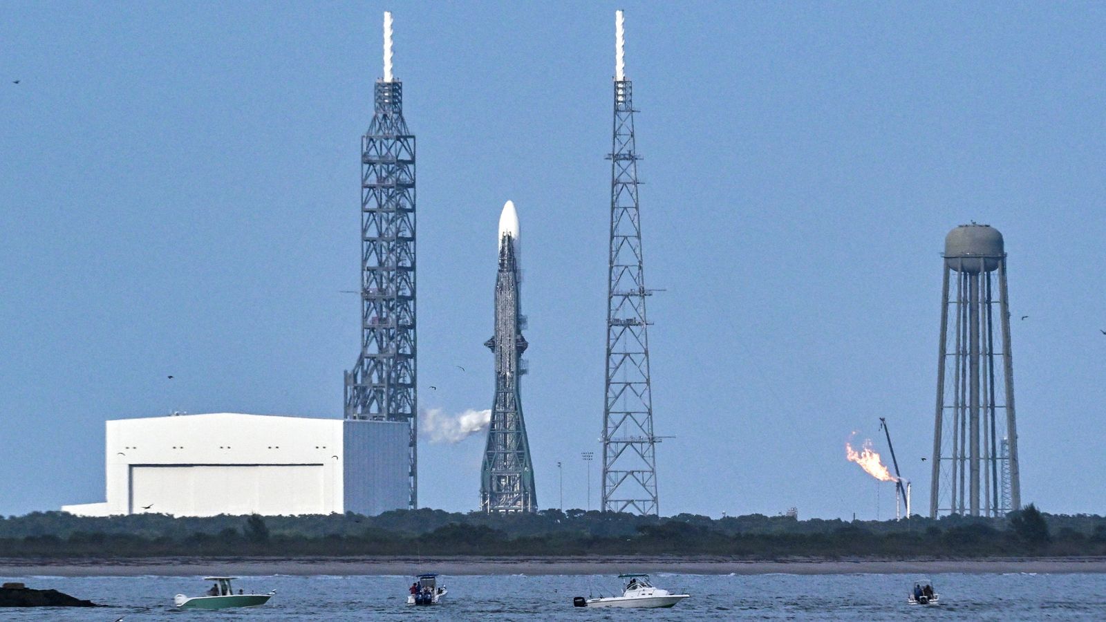 New Glenn rocket at the Cape Canaveral Space Force Station before the aborted launch on Sunday. Pic: Reuters