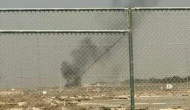 One dead as plane crashes at Dubai airport during busy air show demonstration