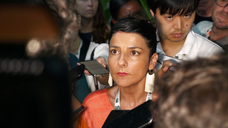 Colombia's environment minister Irene Velez Torres at COP30