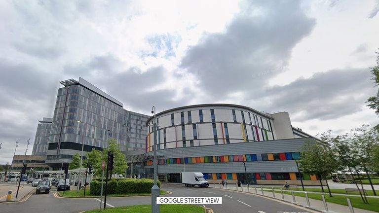 The schoolgirl died at the Royal Hospital for Children in Glasgow. Pic: Google Street View