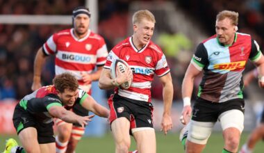 Ben Redshaw streaks away for Gloucester's first try against Harlequins