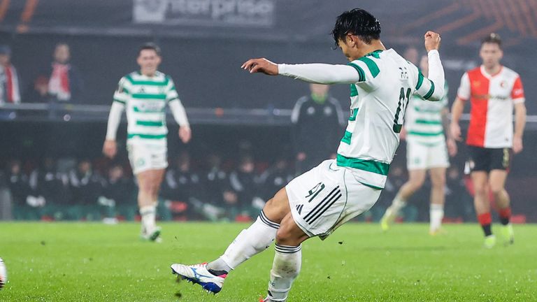 Reo Hatate scored Celtic's second against Feyenoord
