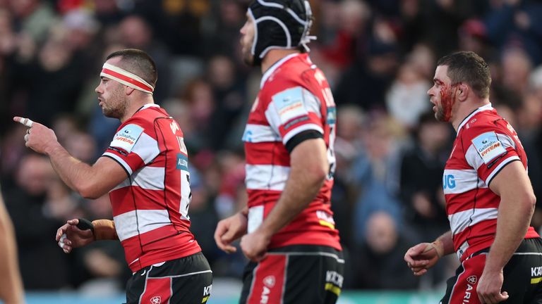 Lewis Ludlow secure Gloucester's half-time lead at Kingsholm